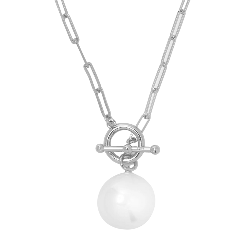melinda maria lifes a ball silver pearl necklace