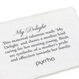 pyrrha my delight bird silver necklace