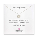 dogeared new beginnings lotus silver necklace