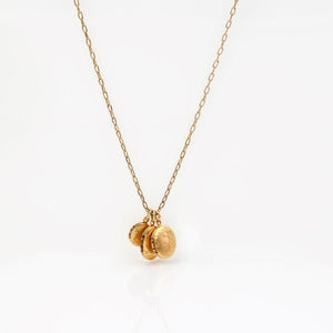 la vie gold locket charms necklace