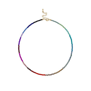 limlim joydrop glass beaded rainbow necklace