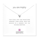 dogeared you are mighty pyramid silver necklace