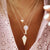 elizabeth stone moonshine pendant gold mother of pearl necklace