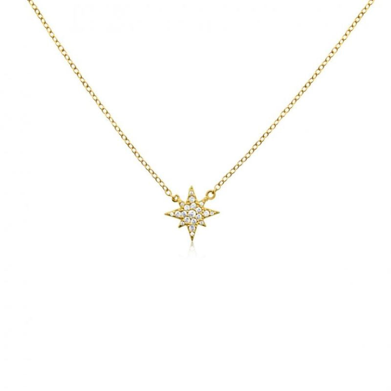 prima sterling silver gold starburst necklace