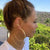 melinda maria twisted 3" hoops gold