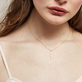 estella bartlett gold cz lightning bolt necklace