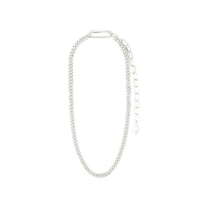 pilgrim heat silver chain necklace