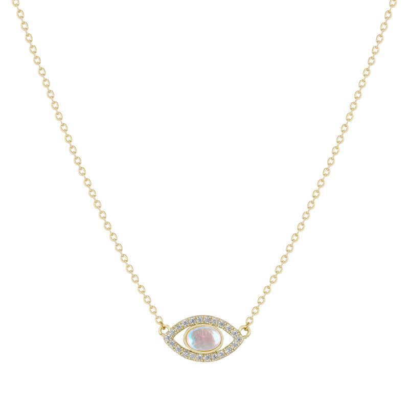 electric picks alexa gold eye necklace