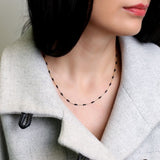 Elegant Enamel Chain Necklace