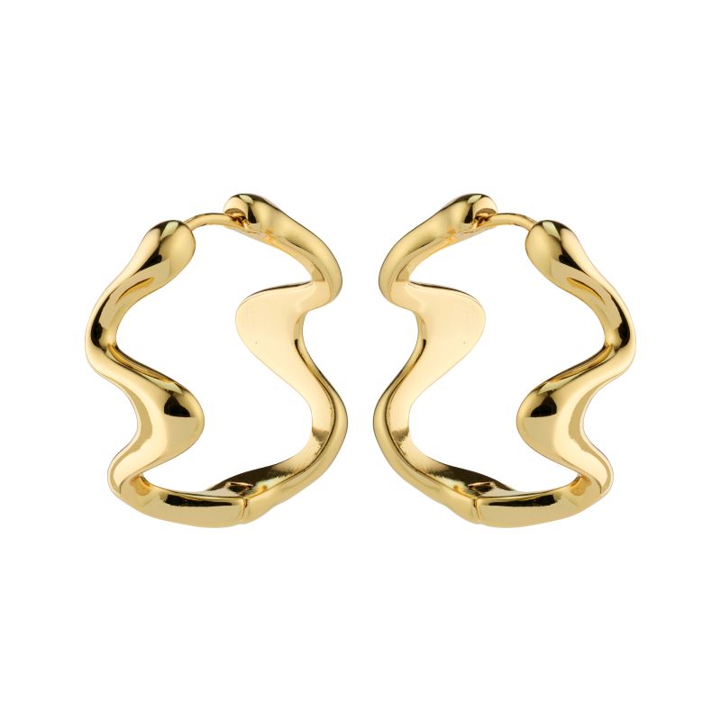 pilgrim moon gold hoop earring