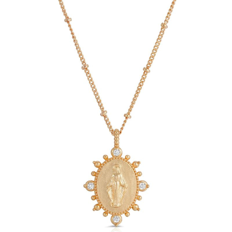 joy dravecky lady lourdes gold pendant