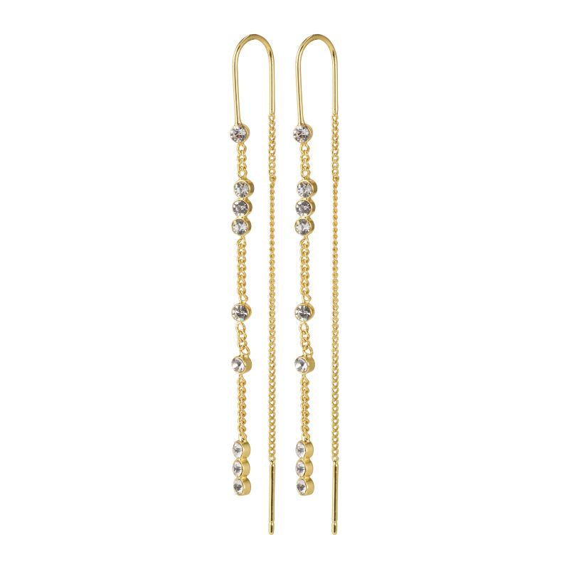 pilgrim kamari crystal drop gold earrings