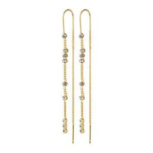 pilgrim kamari crystal drop gold earrings