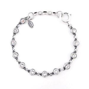 la vie crystal bracelet silver