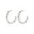 pilgrim julita silver semi hoop earring